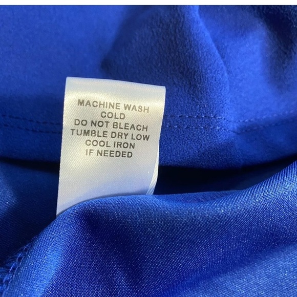 NWT Nordstrom Vanity Room Layered Bell Sleeve V Neck Royal Blue A-Line Dress - Picture 8 of 9